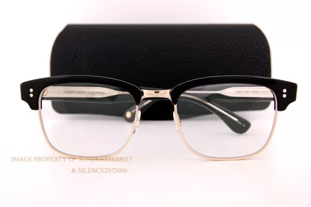 Brand New Garrett Leight Eyeglass Frames Gibson 3059-51-BK-G Black/Gold For Men 2