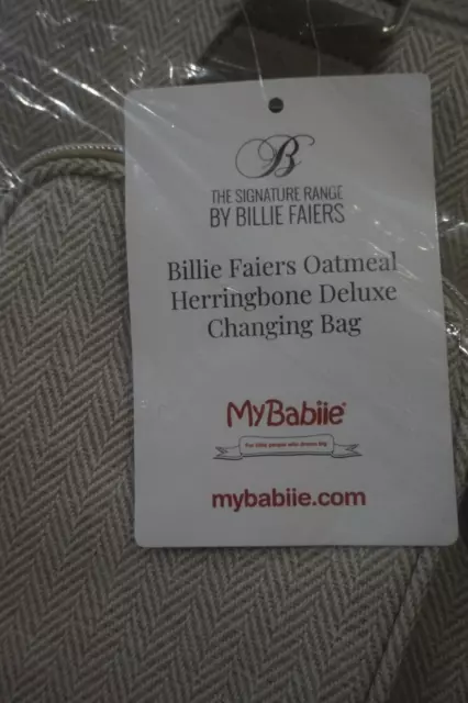 MY BABIIE Deluxe Wickeltasche Billie Faiers Haferflocken Herringbone 3