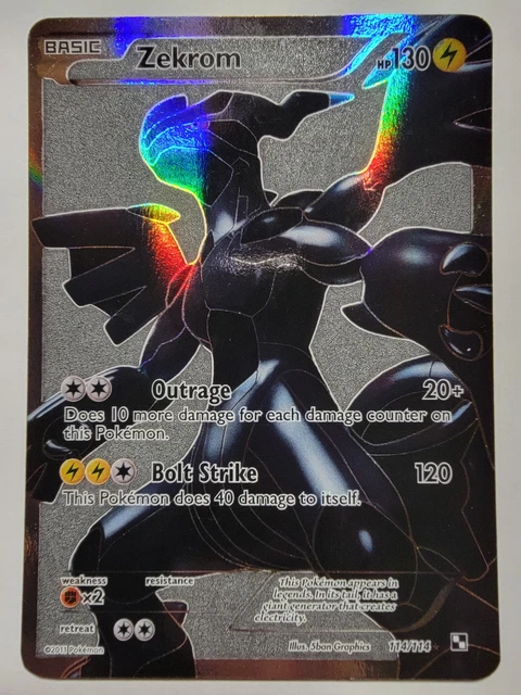 ZEKROM FULL ART Pokemon TCG Black & White 114/114 HP $80.00