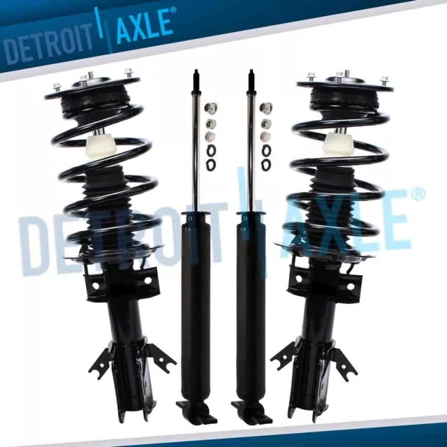 Front Struts w/Coil Springs + Rear Shocks Absorbers for 2013 - 2020 Ford Fusion