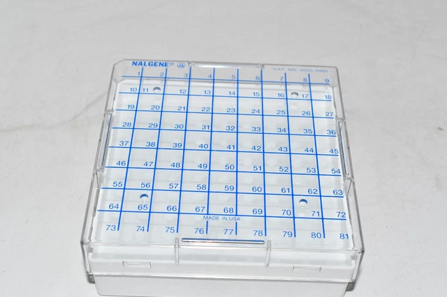 Nalgene 81-Place 5055-5005 Microcentrifuge Storage Box