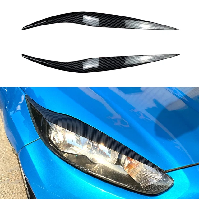 2PCS/set Carbon Fiber Front Headlight Covers Eyelids Eyebrows For VW Golf 6 Vi Mk6