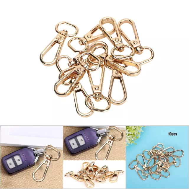 10x Keychain Bag Strap Buckles 13mm Lobster Clasp Collar Carabiner Hooks Set ◑