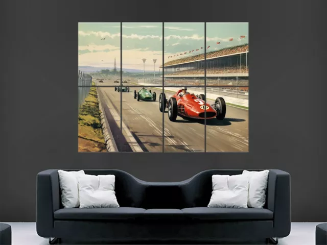Formula One Poster F1 Vintage Motor Racing Retro Classic Art Picture Print