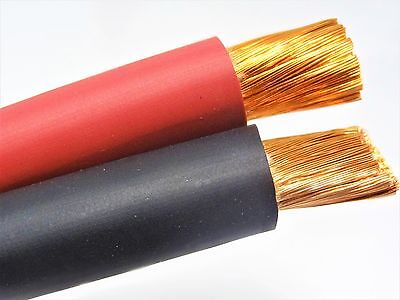 Red Black 2/0 GAUGE COPPER WELDING CABLE LEAD BATTERY CAR SAE J1127 USA