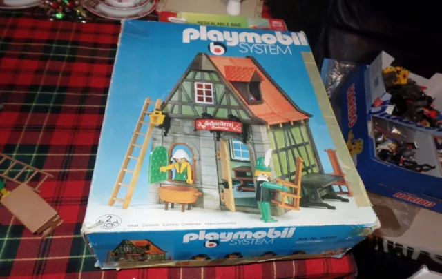 Playmobil - Maison médiévale verte le tailleur 3440 avec boite - vintage