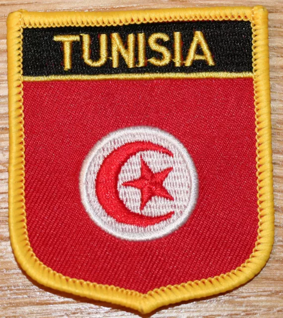 TUNISIA Shield Country Flag Embroidered PATCH Badge P1