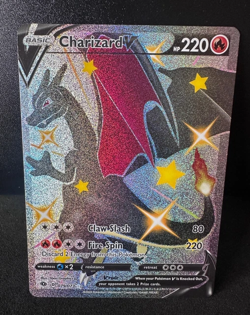 CHARIZARD V SHINY Secret Rare Full Art 79/73 Champions Path Pokemon ...