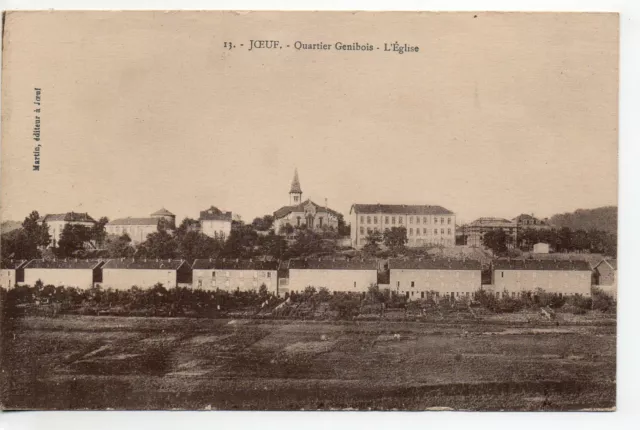 JOEUF - Meurthe et Moselle - CPA 54 - vue du quartier Génibois - l' église