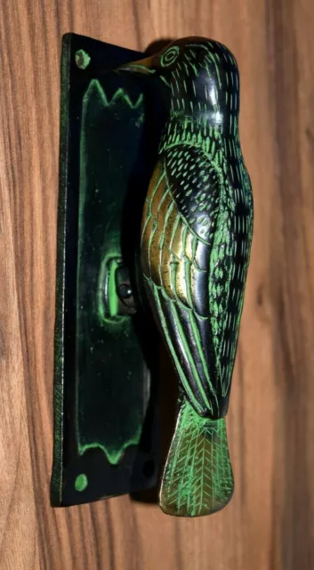 Brass Bird Door Knocker Sitting Position Sparrow Handmade door Bell Anneau RU32