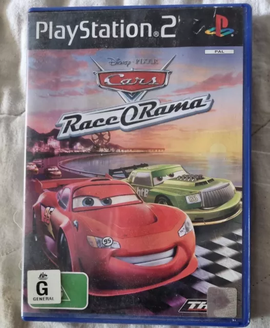 Cars Race-O-Rama Nintendo Wii + 2 Wii Wheels OEM Bundle Disney/Pixar Racing  GC