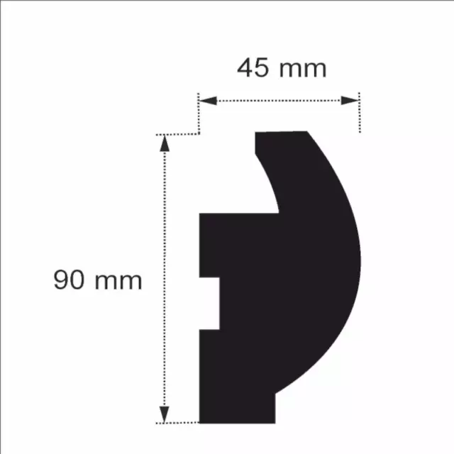 10m Tira LED Perfil Moldura de Estuco XPS OL-3 Weiß - Iluminación Indirecta 2