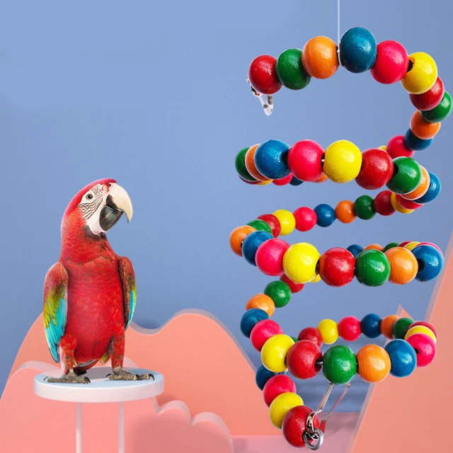 1pc educational toys Vogel Hängen Glocke Sitzstangen Papagei Kauen Spielzeug Vo 12