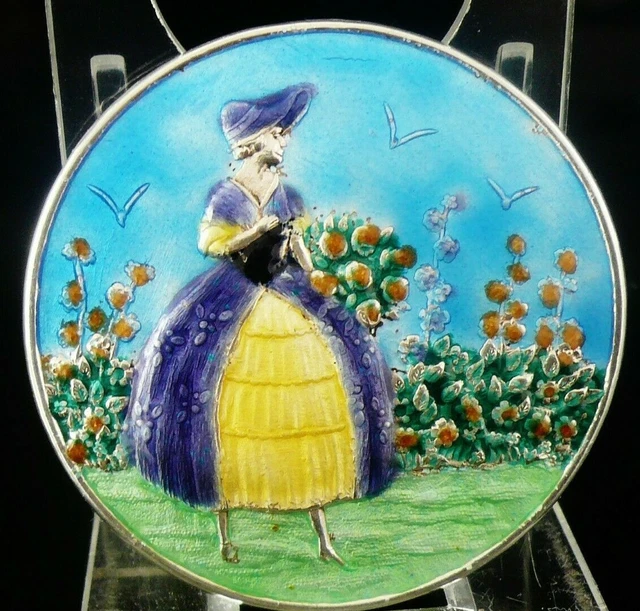 Ancienne broche petit âne gris argent massif testé unique bijou vintage 2389