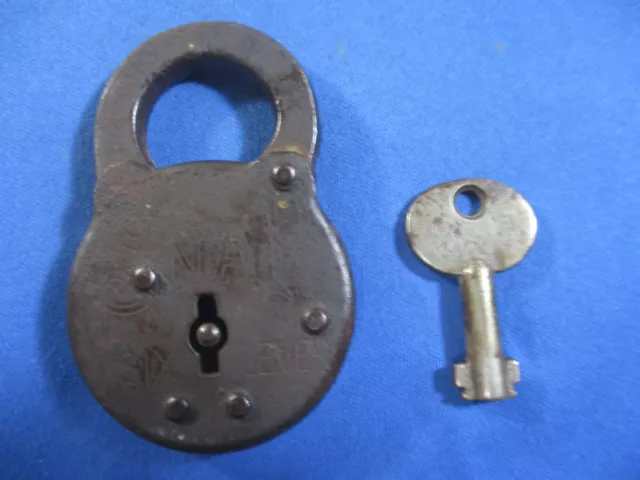 Antique Snap Six Lever  Padlock - With Key