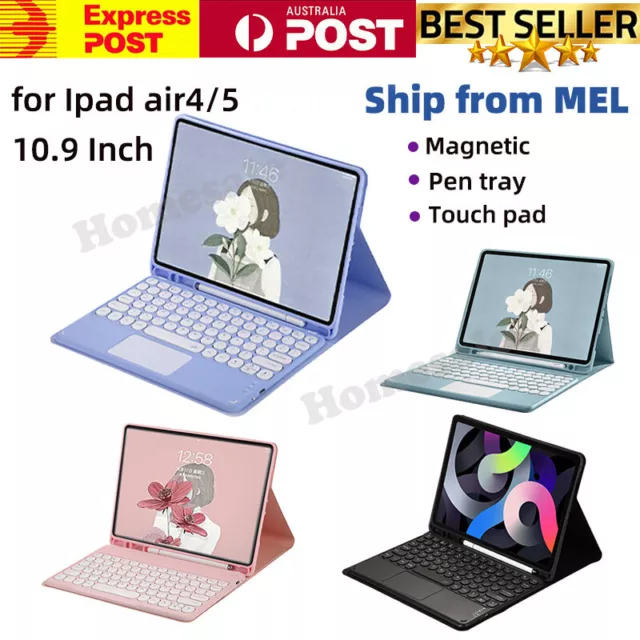 Ultra-Thin Wireless Magnetic Bluetooth 3.0 Keyboard Case Cover For Ipad Air 4/5