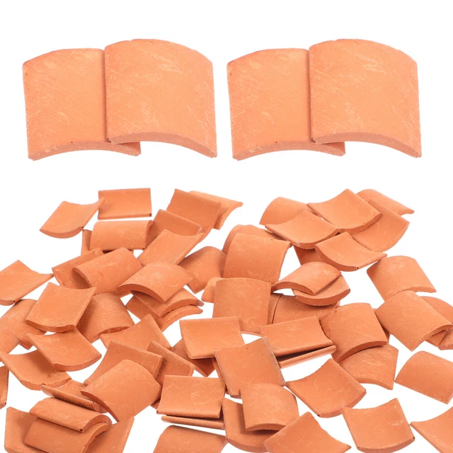 120 Mini Briques Rouges 2 Trous - Briques Miniatures 1:12 Pour DIY Fairy Garden - Cayway