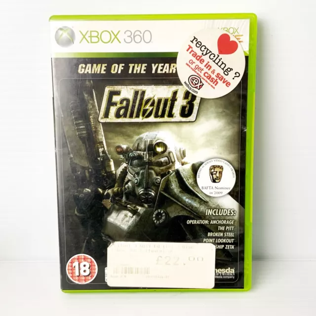 Brand New Fallout 3 -- Game of the Year Edition XBOX 360 & XBOX ONE