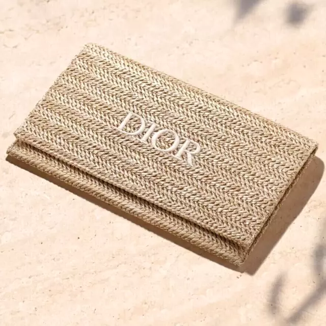 Christian Dior Novelty Clutch Pouch 2023 Summer Rattan Beige JP Original Limited