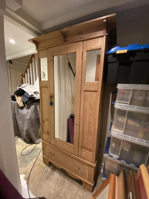 single pine wardrobe used