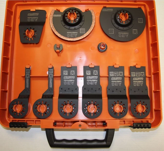 AEG BWS 9 C Multitool-Zubehör 9-teilig – Original Zubehörset, Orange