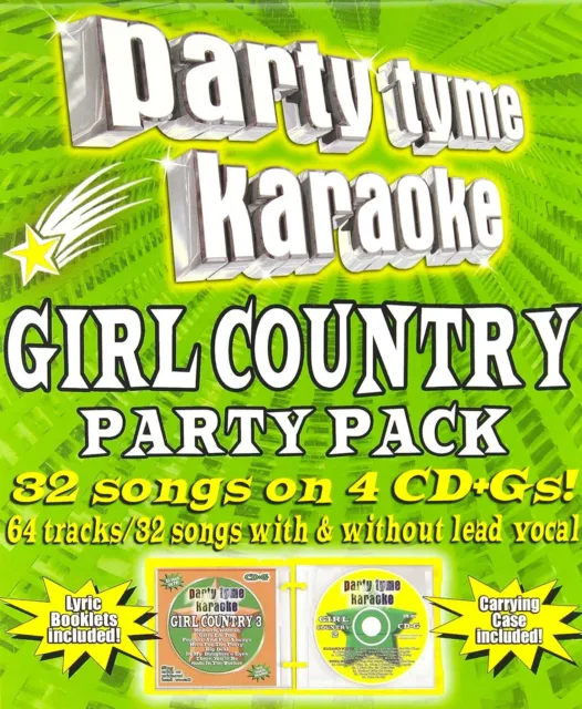 2006 Party Tyme Karaoke Girl Pop Party Pack 3 (4CD+G's girl Country 1-2-3-4)/13z