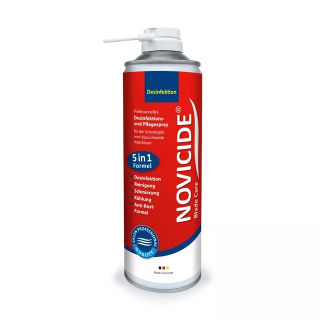 Novicide Lame Soin Spray 500ml - Pour Tondeuses à Cheveux, 5-in-1 Formule