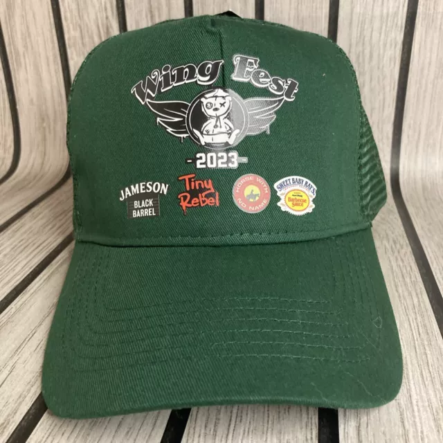 Tiny Rebel Wing Fest Trucker Cap 2023 Hat Snapback Beechfield Green BNWT