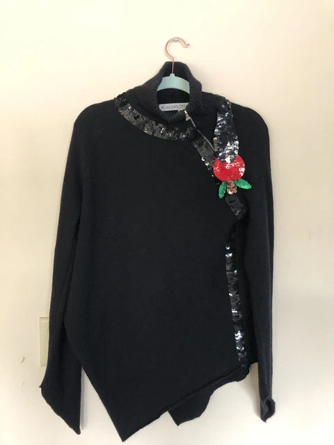 JC de Castelbajac asymmetrical black women sweater size 44 fits like a L JC de Castelbajac asymmetrical black women sweater size 44 fits like a L