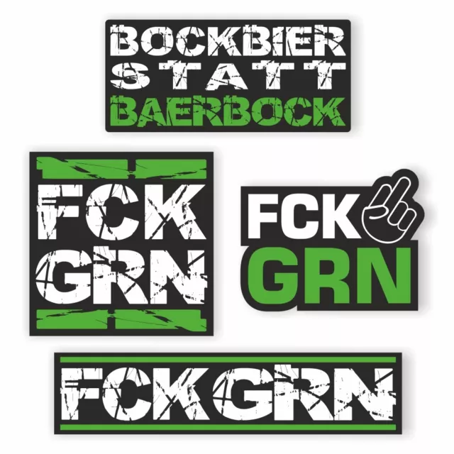 FCK GRN FUCK VERT FCK VERT autocollant voiture sticker Fuck Off V8