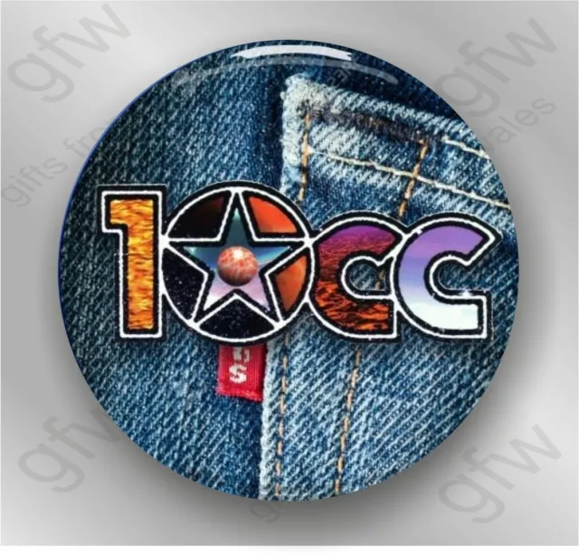 10cc - Large Button Badge - 58mm diam.