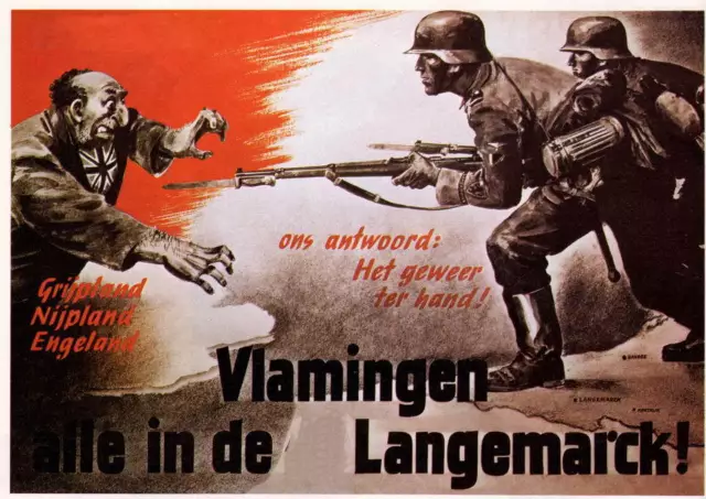 German WW2 Waffen SS Langemarck large Poster Belgium