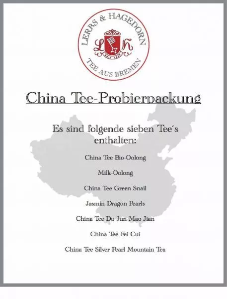 China Tee-Probierpackung (7 Sorten) - Set 2