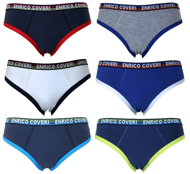 6 Slip Ragazzo Mutanda Bambino Enrico Coveri  cotone elasticizzato ES4106
