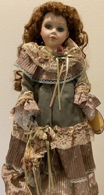 VTG NIB Emerald Doll Collection/Genuine Hand Painted Porcelain Doll “Melanie”