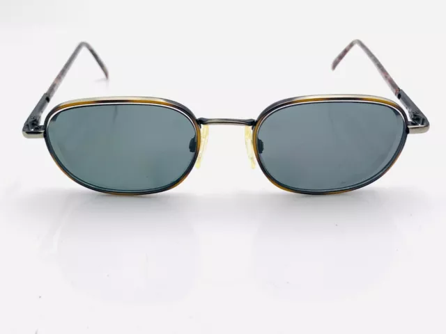 Vintage Hudson DG-85 Brown Gray Metal Oval Sunglasses FRAMES ONLY