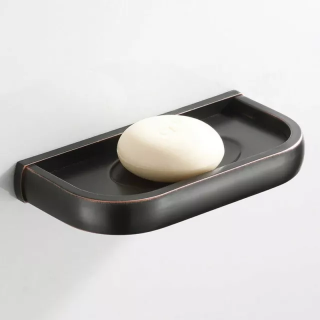 Oil Rubbed Bronze Wall Mounted Ceramic Soap Dish Holder Bathroom Accessories
