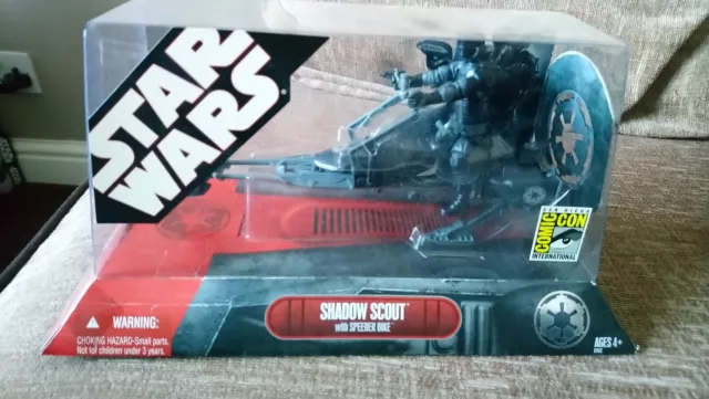 Star wars san Diego comic con shadow scout with speeder bike