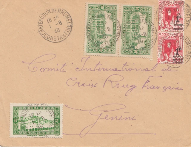 French colonies: Algerie 1940: Constantine to Croix Rouge-Genf