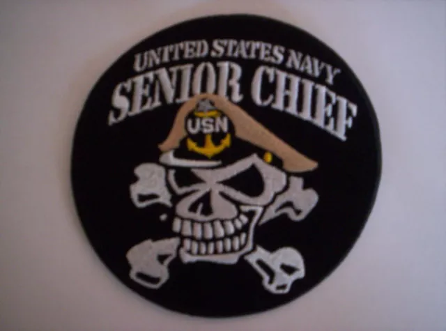 Aufnäher der United States Navy  USN SENIOR CHIEF ca 10 cm