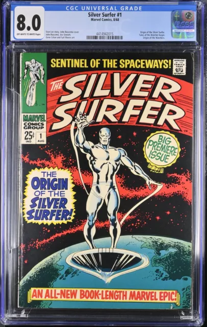 Silver Surfer #1 - Marvel Comics 1968 CGC 8.0 Origin of the Silver Surfer. Tales