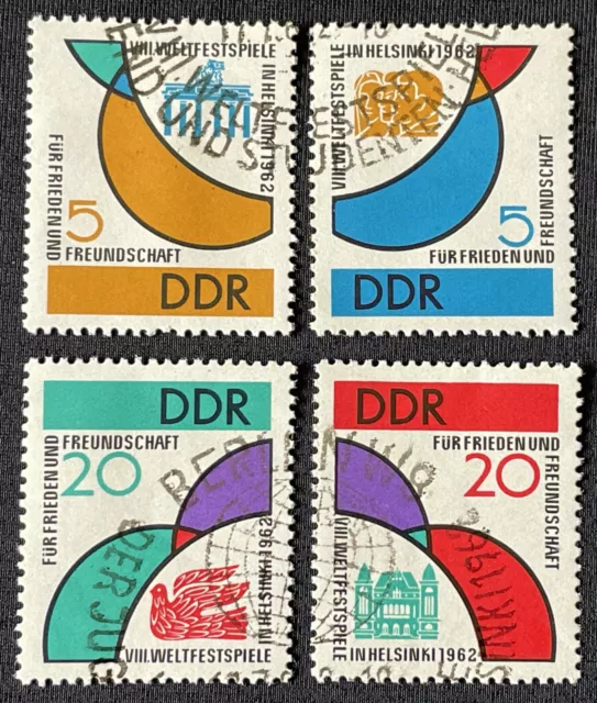 131 ) DDR Jahrgang 1962 Mi.-Nr. 901 - 904 gestempelt mit Gummi kompletter Satz