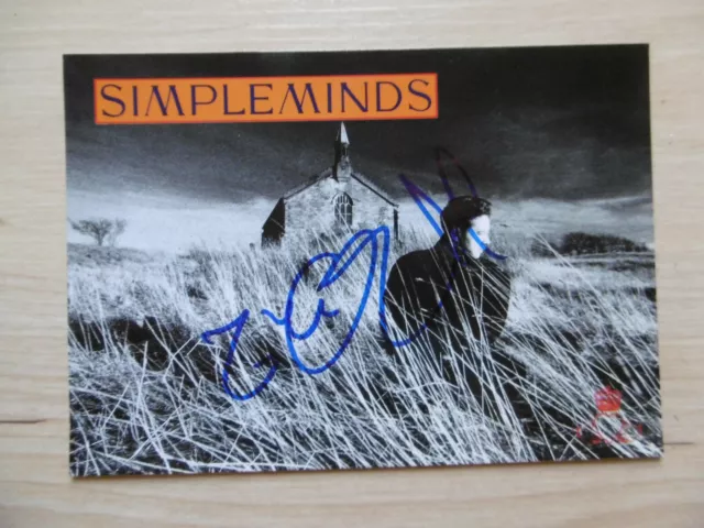 Jim Kerr & Charlie Burchill "Simple Minds" Autogramm signed 10x15 cm Postkarte