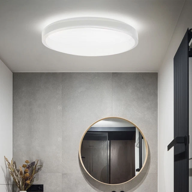 Plafonnier LED Ovale 20W 2200LM IP55 - Blanc Neutre 4000K - Pour Salle De Bain, Garage, Extérieur