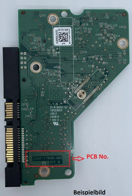 Western Digital PCB Circuit Hard Drive Controller BD 2060-771640-003 Rev a 500gb