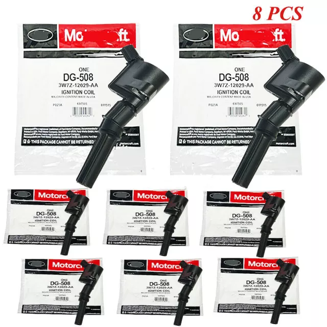 8PCS OEM Motorcraft Ignition Coils DG508 For Ford F150 4.6L 5.4L 6.8L NEW