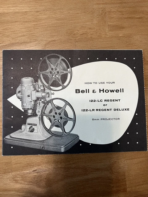 Livre d'instructions vintage pour projecteur Bell & Howell Regent 8 mm 2