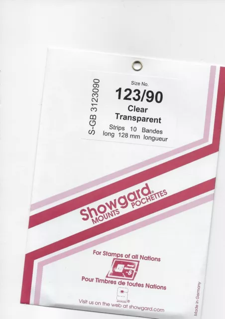 SHOWGARD MOUNTS  123 x 90 mm strips clear pack of 5