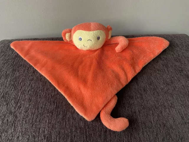 the gro company orange / yellow monkey comforter, soft toy