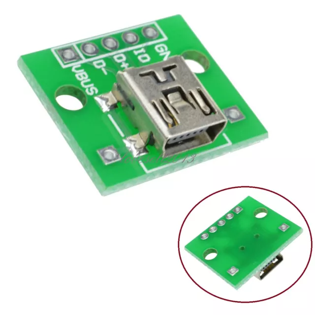 2/5/10PCS Mini USB To DIP Adapter Converter For 2.54mm PCB Board Power Supply